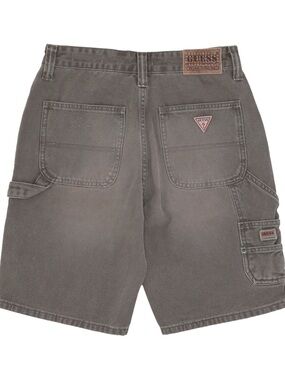 Guess Men's Charcoal Cargo Shorts with Utility Pockets sz 32